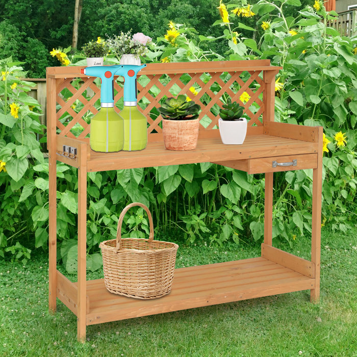 Mistana™ Eichler Fir Wood Potting Bench & Reviews Wayfair Canada
